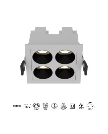 BLAU * FOCO EMPOTRAR 4L 10W  3000K BLANCO